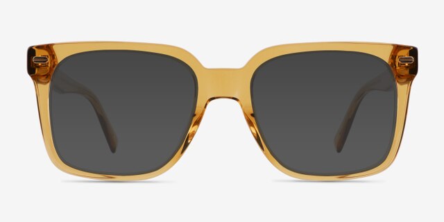 Linden Crystal Brown AcetateEyeglass Frames from EyeBuyDirect, with Tinted Lenses