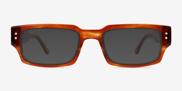 Bryn Striped Brown AcetateEyeglass Frames from EyeBuyDirect, with Tinted Lenses