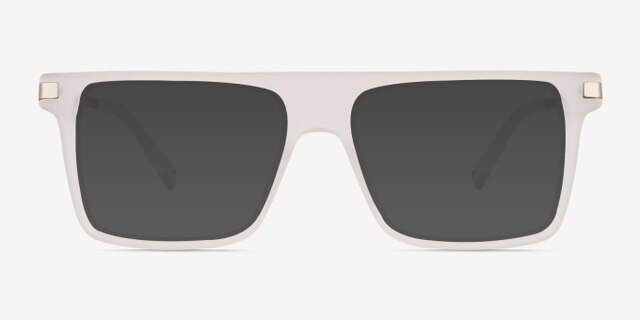 Motus Frosted Clear AcetateEyeglass Frames from EyeBuyDirect, with Tinted Lenses