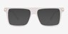 Motus Frosted Clear AcetateEyeglass Frames from EyeBuyDirect, with Tinted Lenses