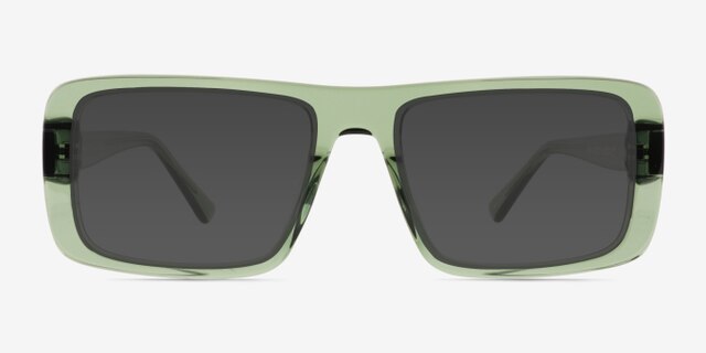 Elapso Clear Green AcetateEyeglass Frames from EyeBuyDirect, with Tinted Lenses