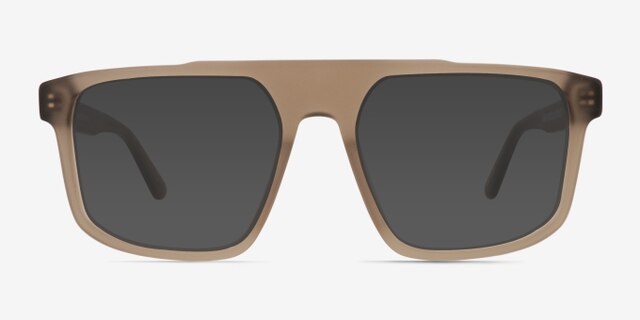 Tempus Frosted Gray AcetateEyeglass Frames from EyeBuyDirect, with Tinted Lenses