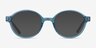 Jabberwocky Clear Blue PlasticEyeglass Frames from EyeBuyDirect, with Tinted Lenses