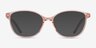 Dollop Clear Champagne PlasticEyeglass Frames from EyeBuyDirect, with Tinted Lenses