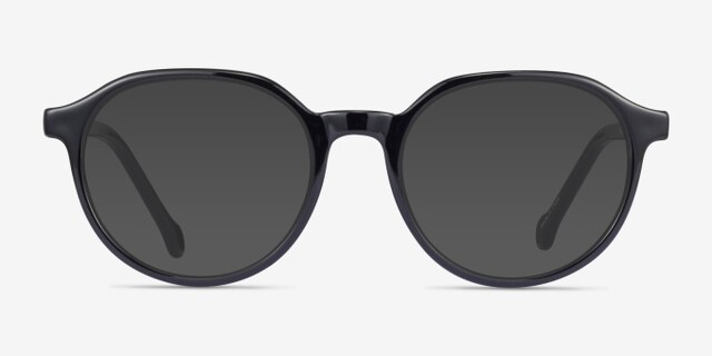 Frolic Black PlasticEyeglass Frames from EyeBuyDirect, with Tinted Lenses