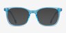 Jubilee Clear Blue PlasticEyeglass Frames from EyeBuyDirect, with Tinted Lenses