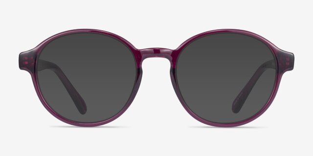 Eureka Purple PlasticEyeglass Frames from EyeBuyDirect, with Tinted Lenses