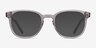 Hullabaloo Clear Gray PlasticEyeglass Frames from EyeBuyDirect, with Tinted Lenses