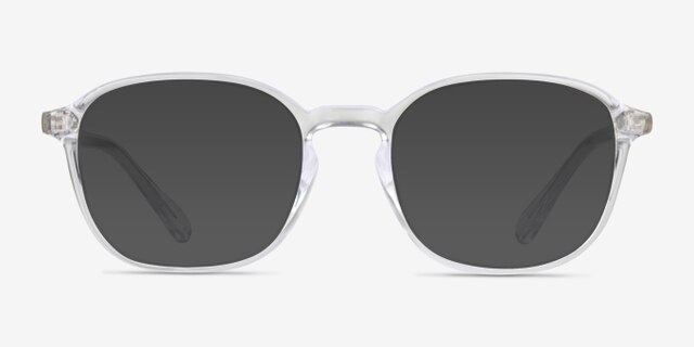 Golly Clear PlasticEyeglass Frames from EyeBuyDirect, with Tinted Lenses