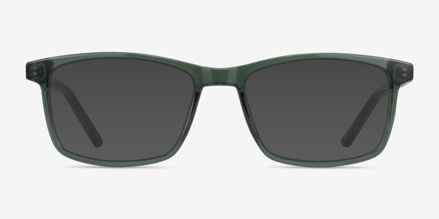 Gazebo Clear Green PlasticEyeglass Frames from EyeBuyDirect, with Tinted Lenses