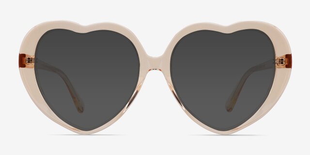 Suki Crystal Brown AcetateEyeglass Frames from EyeBuyDirect, with Tinted Lenses