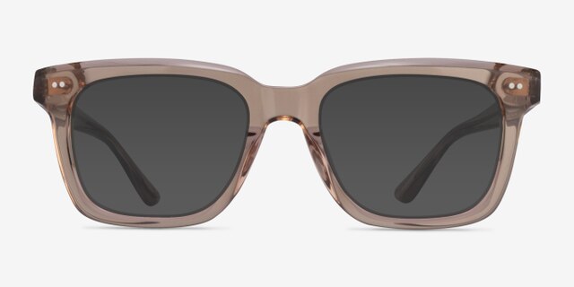 Kenna Crystal Brown AcetateEyeglass Frames from EyeBuyDirect, with Tinted Lenses