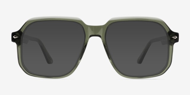 Everest Crystal Green AcetateEyeglass Frames from EyeBuyDirect, with Tinted Lenses