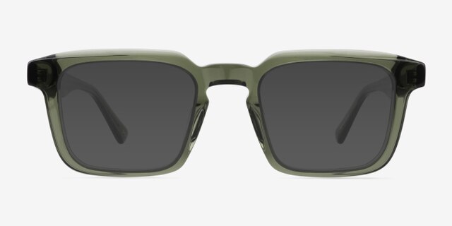 Beck Crystal Green AcétateMontures de lunettes de vue d'EyeBuyDirect, Avec des Verres Teintés
