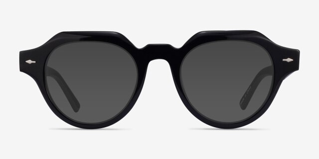 Remy Black AcetateEyeglass Frames from EyeBuyDirect, with Tinted Lenses