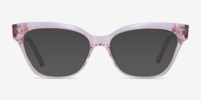 Layla Crystal Light Pink AcetateEyeglass Frames from EyeBuyDirect, with Tinted Lenses