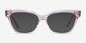 Layla Crystal Light Pink AcetateEyeglass Frames from EyeBuyDirect, with Tinted Lenses