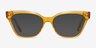 Layla Crystal Yellow AcetateEyeglass Frames from EyeBuyDirect, with Tinted Lenses