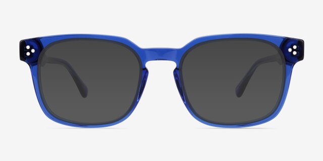 Dreams Crystal Blue AcetateEyeglass Frames from EyeBuyDirect, with Tinted Lenses
