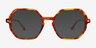 Attract Orange Tortoise AcetateEyeglass Frames from EyeBuyDirect, with Tinted Lenses