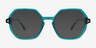 Attract Green Blue AcetateEyeglass Frames from EyeBuyDirect, with Tinted Lenses