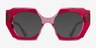 Intention Crystal Red Pink AcetateEyeglass Frames from EyeBuyDirect, with Tinted Lenses