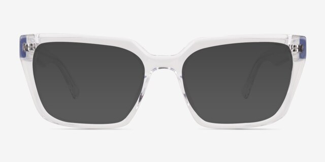 Wisdom Clear AcetateEyeglass Frames from EyeBuyDirect, with Tinted Lenses