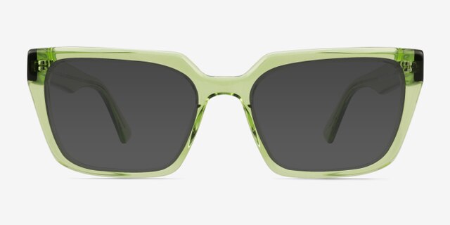 Wisdom Crystal Green AcetateEyeglass Frames from EyeBuyDirect, with Tinted Lenses