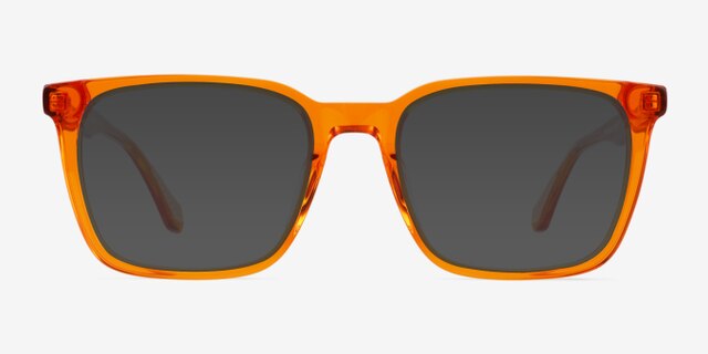 Ambition Crystal Orange AcetateEyeglass Frames from EyeBuyDirect, with Tinted Lenses