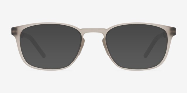 Attain Matte Crystal Gray PlasticEyeglass Frames from EyeBuyDirect, with Tinted Lenses
