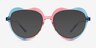 Rainbow Heart Blue Pink PlasticEyeglass Frames from EyeBuyDirect, with Tinted Lenses