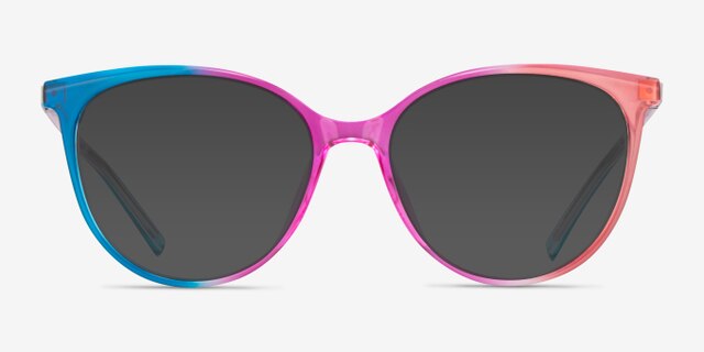 Positivity Purple Pink Rainbow PlastiqueMontures de lunettes de vue d'EyeBuyDirect, Avec des Verres Teintés