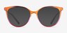 Positivity Orange Pink PlasticEyeglass Frames from EyeBuyDirect, with Tinted Lenses