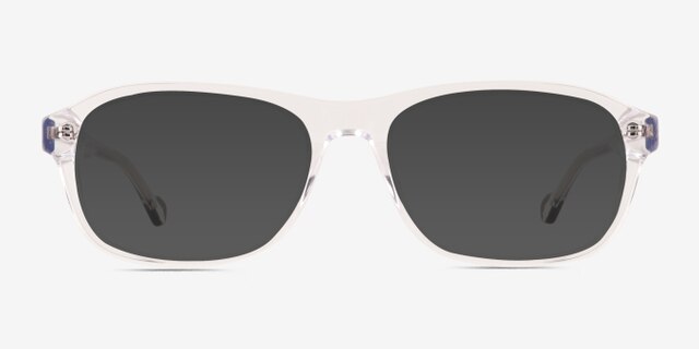 Nicolas Clear AcetateEyeglass Frames from EyeBuyDirect, with Tinted Lenses