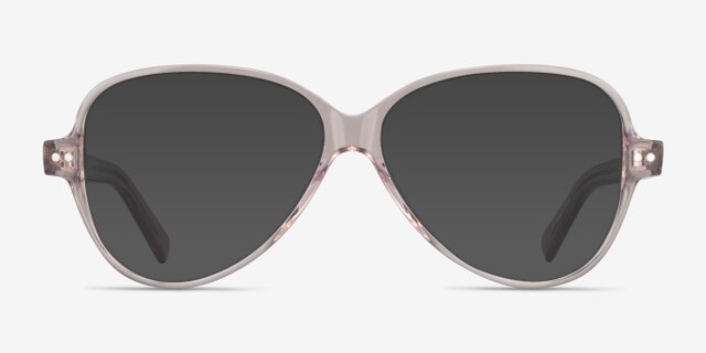 Shea Clear Brown AcetateEyeglass Frames from EyeBuyDirect, with Tinted Lenses