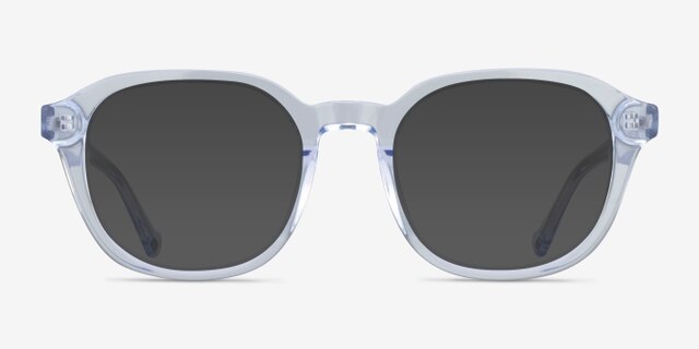 Justin Clear Blue AcetateEyeglass Frames from EyeBuyDirect, with Tinted Lenses