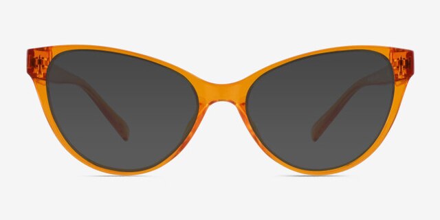 Lantana Clear Orange PlasticEyeglass Frames from EyeBuyDirect, with Tinted Lenses