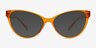 Lantana Clear Orange PlasticEyeglass Frames from EyeBuyDirect, with Tinted Lenses