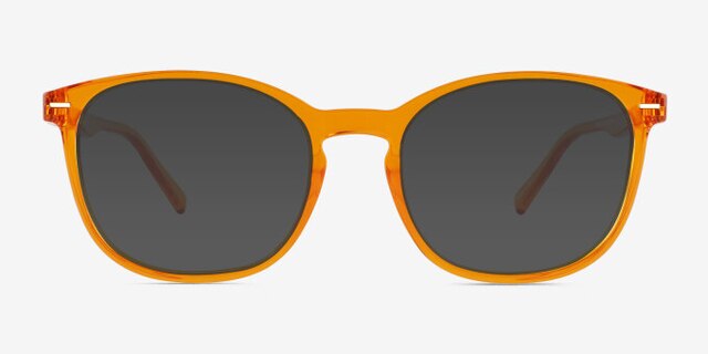 Aloe Clear Orange PlasticEyeglass Frames from EyeBuyDirect, with Tinted Lenses
