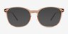 Aloe Clear Brown PlasticEyeglass Frames from EyeBuyDirect, with Tinted Lenses