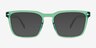 Cloudburst Clear Green PlasticEyeglass Frames from EyeBuyDirect, with Tinted Lenses