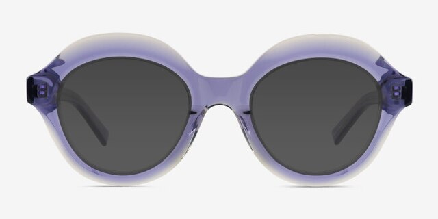 Magritte Clear Purple AcétateMontures de lunettes de vue d'EyeBuyDirect, Avec des Verres Teintés