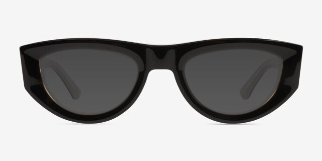 Miro Black White AcetateEyeglass Frames from EyeBuyDirect, with Tinted Lenses