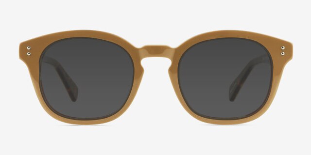 Duchamp Brown Tortoise AcetateEyeglass Frames from EyeBuyDirect, with Tinted Lenses