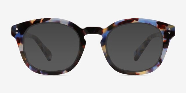 Duchamp Blue Tortoise AcetateEyeglass Frames from EyeBuyDirect, with Tinted Lenses