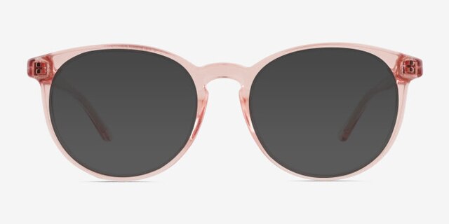 Bubbles Clear Pink PlasticEyeglass Frames from EyeBuyDirect, with Tinted Lenses