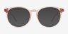 Bubbles Clear Pink PlasticEyeglass Frames from EyeBuyDirect, with Tinted Lenses