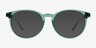 Bubbles Clear Green PlasticEyeglass Frames from EyeBuyDirect, with Tinted Lenses