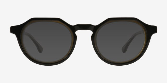 Discord Clear Green AcétateMontures de lunettes de vue d'EyeBuyDirect, Avec des Verres Teintés