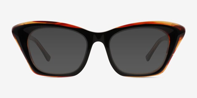 Havoc Black Tortoise AcetateEyeglass Frames from EyeBuyDirect, with Tinted Lenses